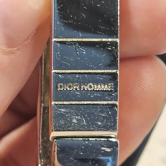 Auth! Dior Homme cowhide leather navy bag strap - Picture 9 of 14